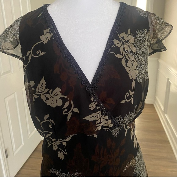 Vintage 90s Inspired Whimsigoth Floral Dress Romantic Grunge Fairycore  Size16 - Picture 3 of 10